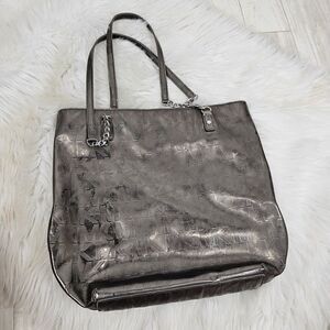 Michael Kors Metallic Bronze Bag With Bronze Handles and Crossbody Strap